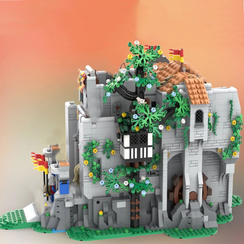 4230 peças europeu medieval vista de rua modelo caslte de leão idéias criativas retrô brinquedo infantil presente de aniversário blocos de construção MOC-10305