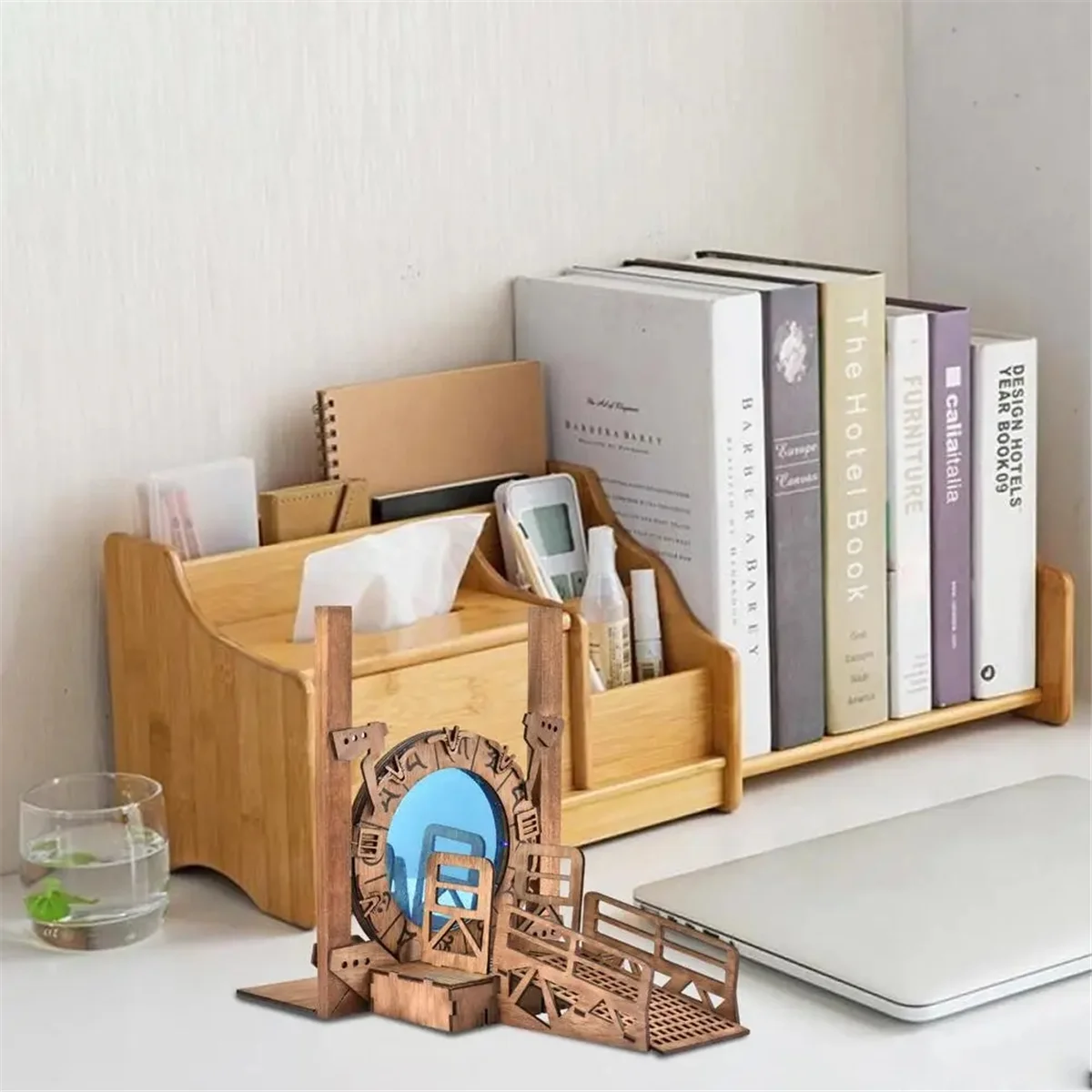 T88C Stargates Bookend Galaxy Gate Bookends Creatives - อุโมงค์เวลาขอบ Magical Portal Bookends สําหรับชั้นวางหนังสือสํานักงาน