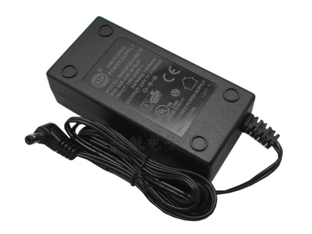 

Power Adapter, S065AQ2400270, 24V 2.7A, Barrel 5.5/2.1mm, IEC C14