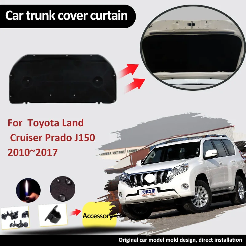 For Toyota Land Cruiser Prado J150 150 2010~2017 2016 2015 Engine Hood Sound Soundproof Hood Insulation Cotton Mats Accessories