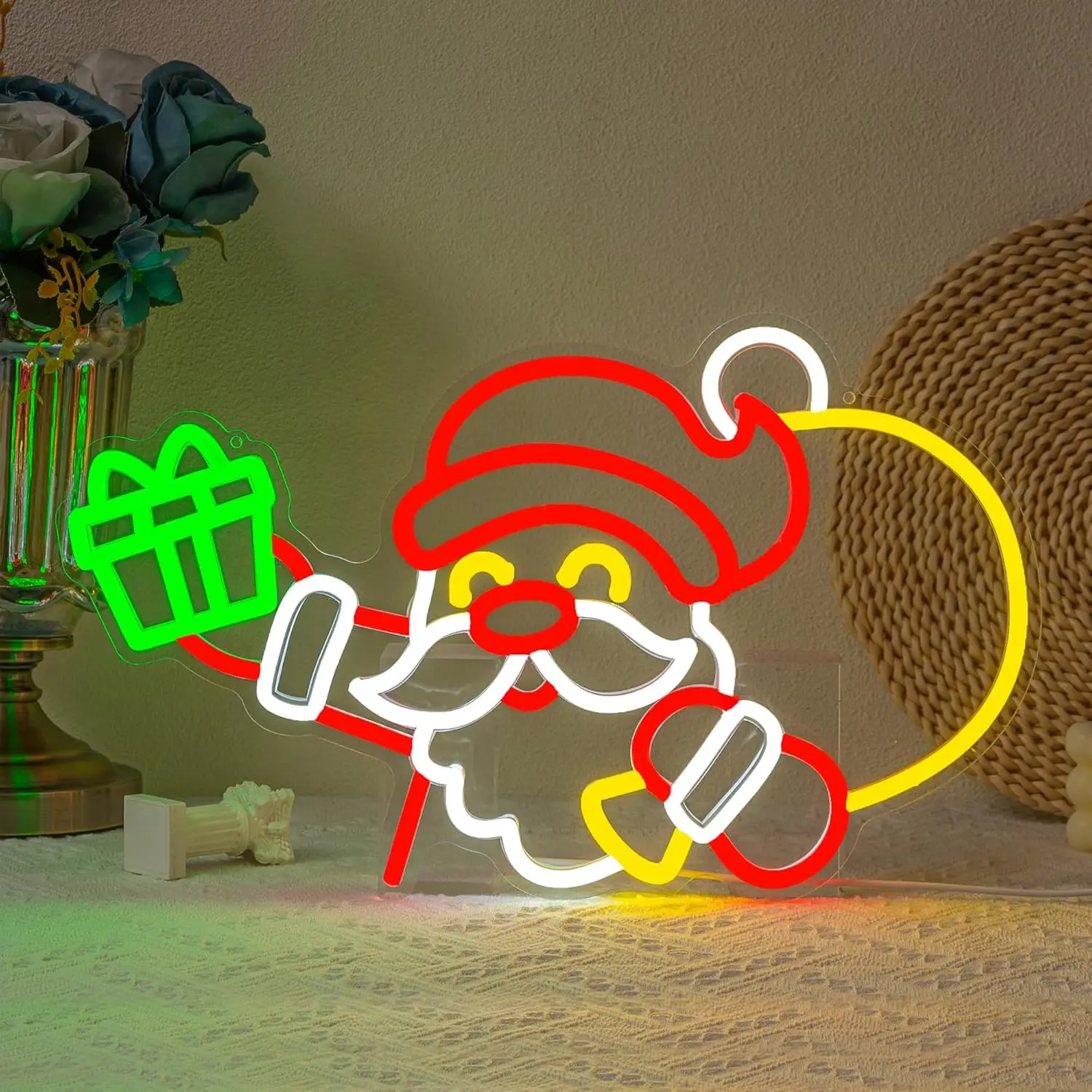 サンタクロース-ネオンサイン-カラフル-ギフト-led-ネオンライト-壁飾り-調光可能-寝室-カフェ-バー-クリスマス-子供部屋-装飾-ギフト