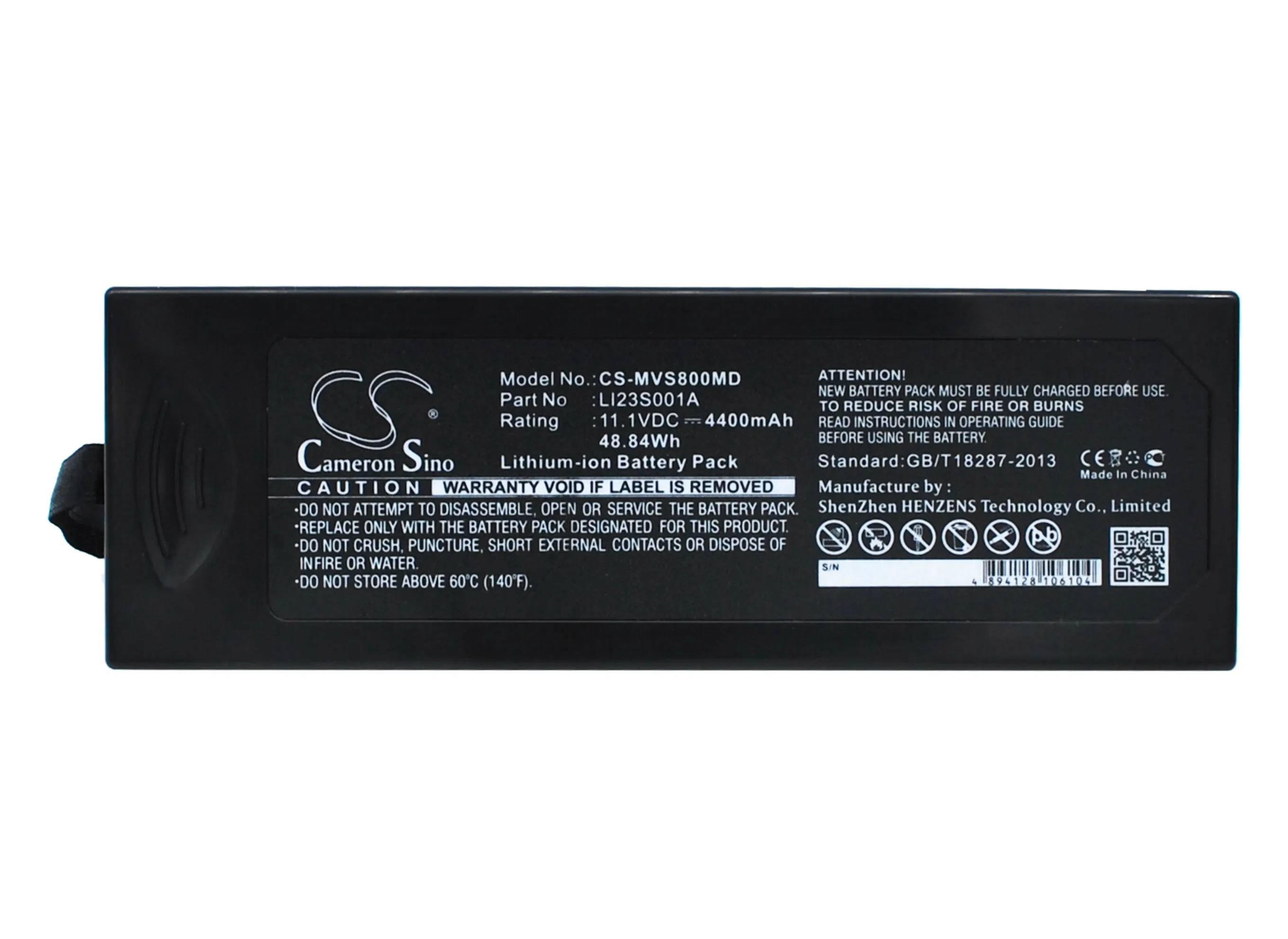 

Li-ion Medical Battery for Mindray,11.1v,4400mAh,VS800,VS-800,WATO EX-20,PM8000,PM7000,LI23S001A