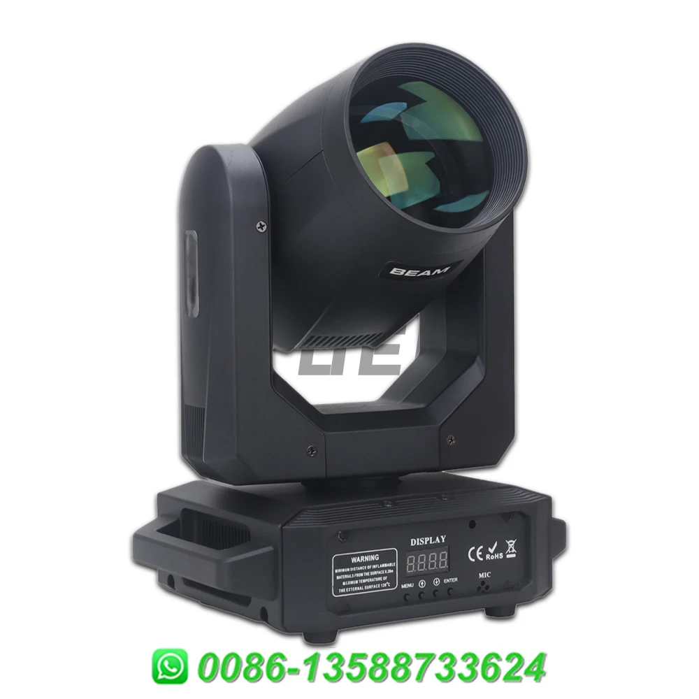 Imagem -04 - Led Moving Head Light para dj 200w Feixe Local 18 Prismas Efeito Arco-íris Dmx Stage Light Disco Party Clube Casamento Bar 16 Peças Lote