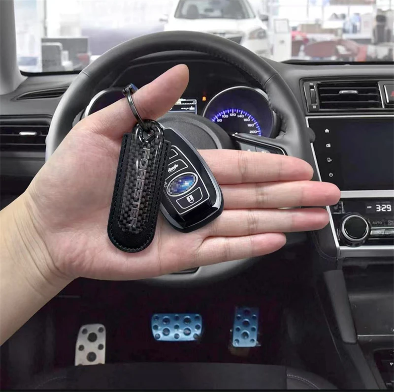 

Брелок Forester, кожаный комплект из углеродного волокна, автомобильный брелок Forester, брелок Forester, модный спортивный брелок для ключей