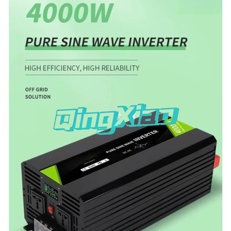 Pure Sine Wave Inverter 6000W DC To AC Power Inverter With LCD Display For Home RV Truck With USB Ports With Overload Protection