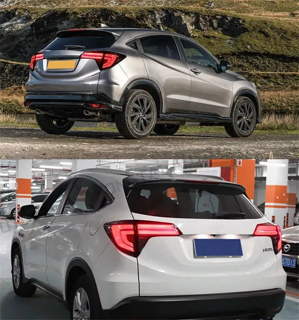 Pair LED Taillights For Honda VEZEL HRV HR-V 2014 2015-2019 Tail Light Taillamp Rear Lamp Brake Fog Turn Signal Light Assembly