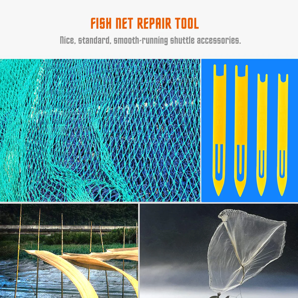 

20pcs Fishnet Shuttle Knitting Shuttles Repair Tool Weaving Shuttles Knitting Kit Durable Plastic Sewing Accessories