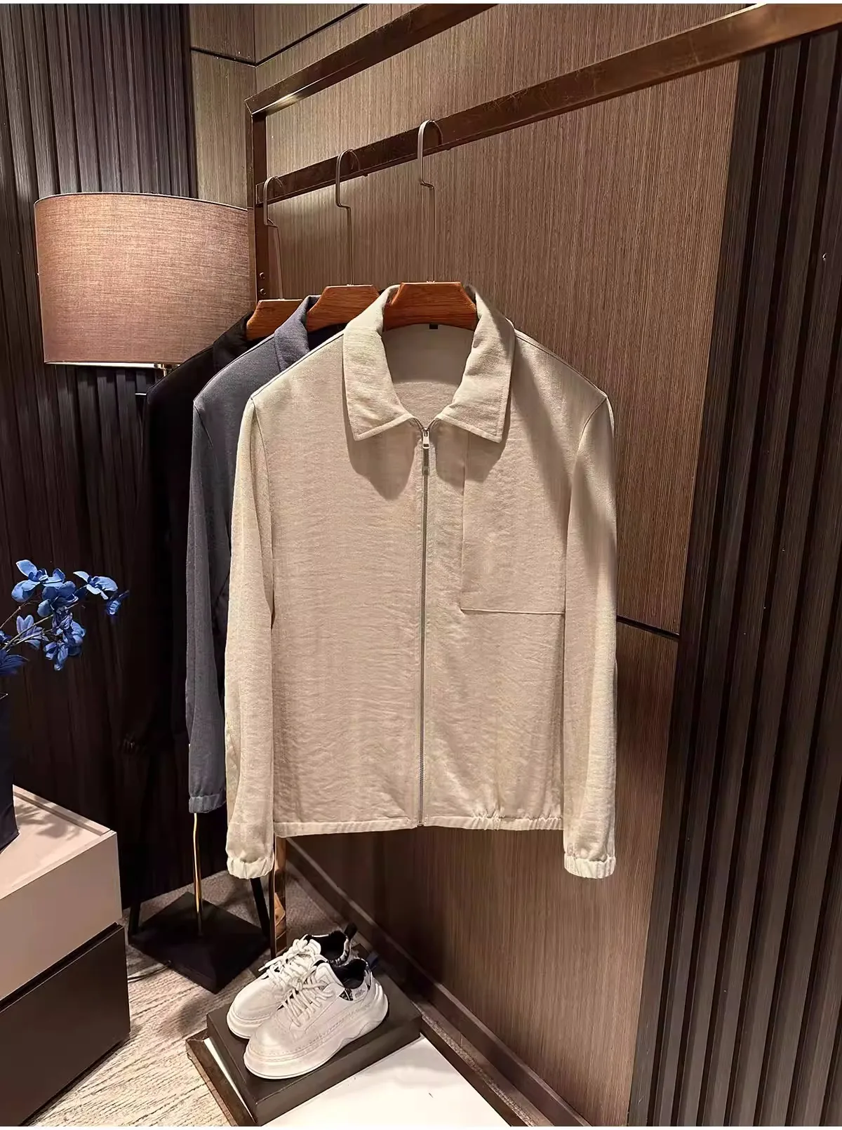 Spring new men's high-end versatile lapel jacket