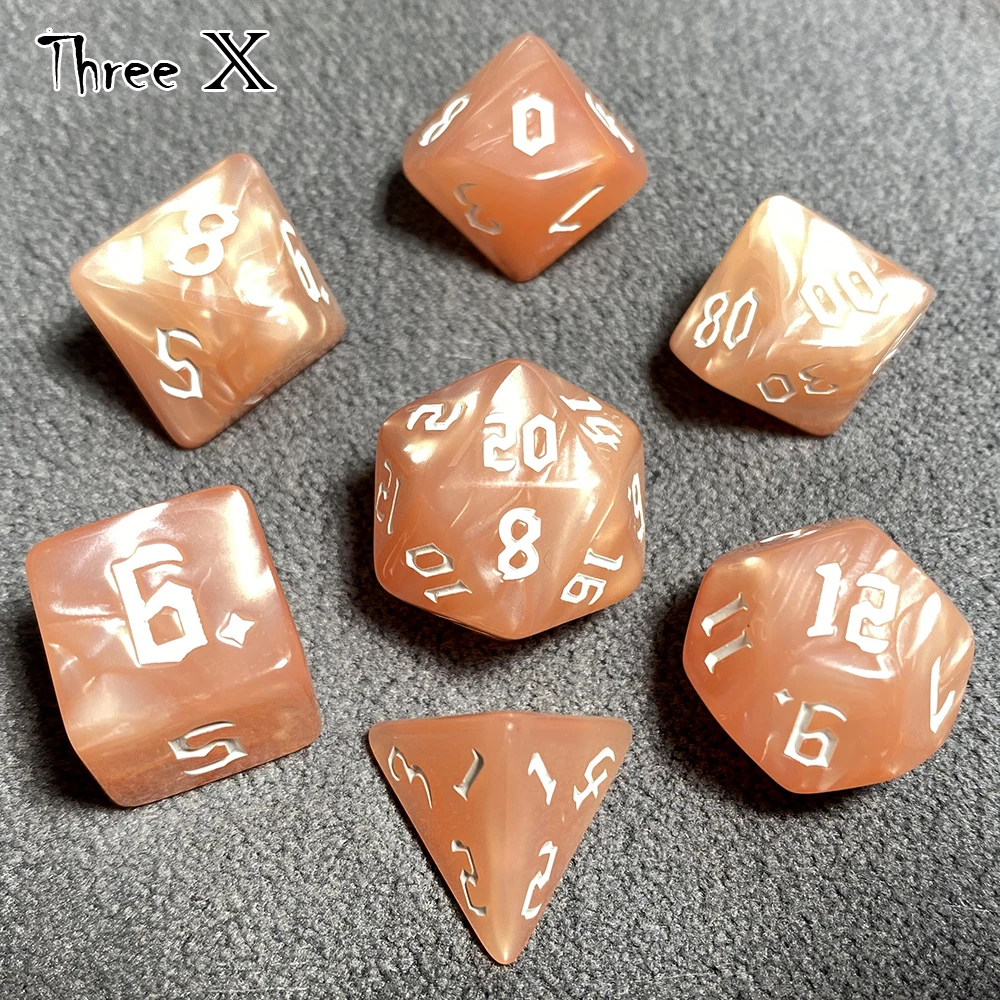 Polyhedral d & dgame dice conjunto D4-D20 rpg dados conjunto em redemoinhos para role playing jogos de mesa fontes de festa