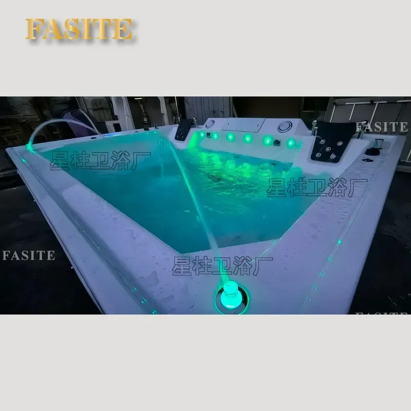 For Villa Hotel Homestay Smart Acrylic Hot Tub Constant Temperature Big Bubble SPA Bathtub Surfing Home Use