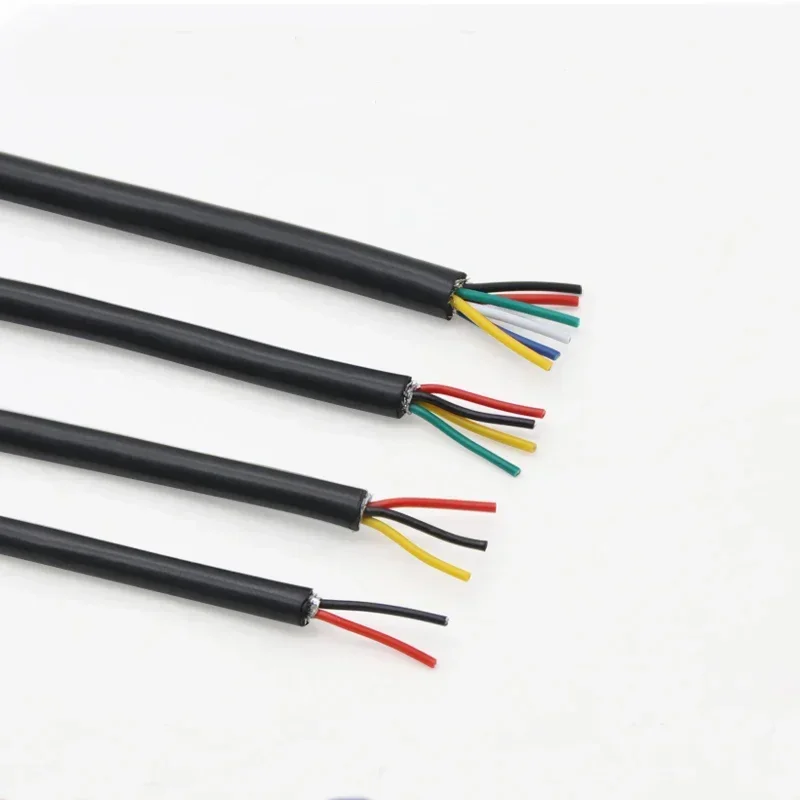 5/10M UL2464 Shielded Wire 26AWG 24AWG 22AWG Channel Audio Line 2 3 4 5 6 8 Cores Copper Signal Control Cable Sheathed Wires