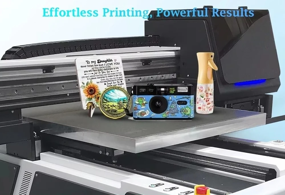 Color UV Printer 6090 I1600 Head for DTF Gift Printing-XP600 Crystal Sticker Phone Case Notebook Pen Bottle