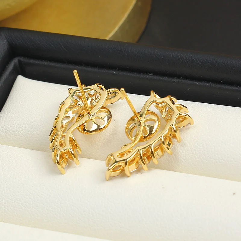 

4 шт. позолоченные медные основы для серег-гвоздиков E198 с серебряной иглой S925 для изготовления украшений, фурнитура для рукоделия, аксессуары для создания украшений своими руками