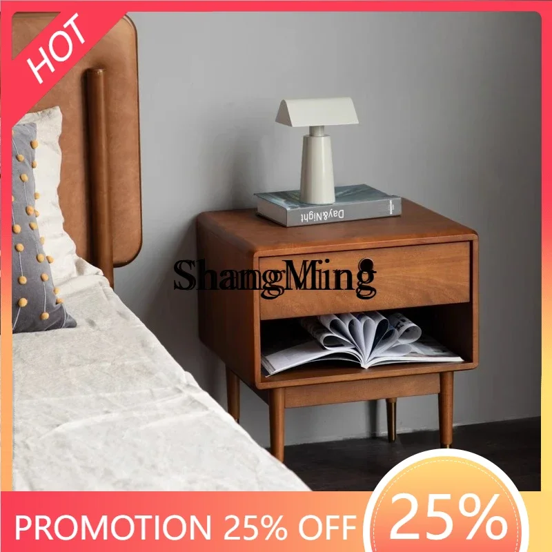 

ZYY exquisite high household boxwood solid wood furniture bedside table bedroom small exquisite storage cabinet