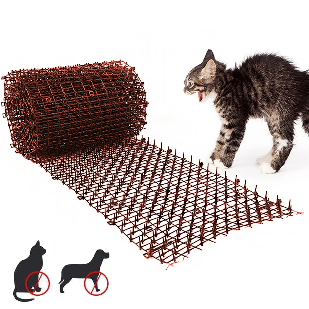 

Garden Dog Cat Scat Repellent Mat Anti-Cat with Prickle Strips Spikes Straps Deterrent Keep Animal Away Digging Pet Supplie Tool