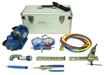 Combination toolbox, vacuum pump + meter group + reamer air conditioner maintenance tool group