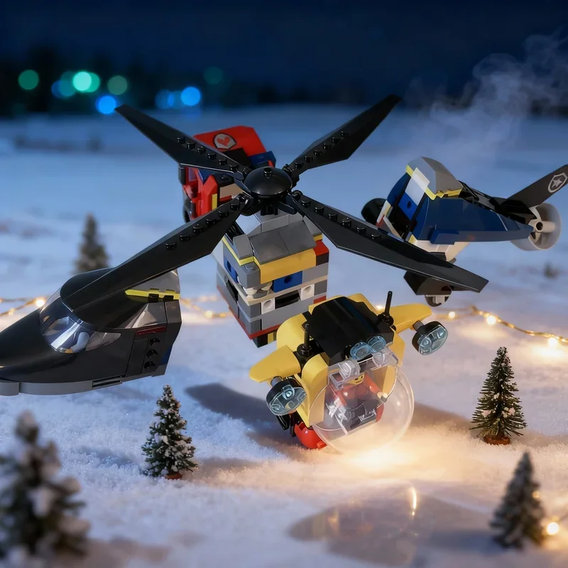 130pcs MOC City Quad Remix Copter Model Building Blocks Architecture DIY Toys Assemble festival Gifts Education Creative Idea