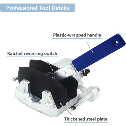 Imagen 2 del producto Herramienta esparcidora de pinza de pistón de freno de trinquete de coche, prensa de acero inoxidable, almohadilla separadora doble cuádruple, Kits de reparación de disco, herramienta de pinza de freno