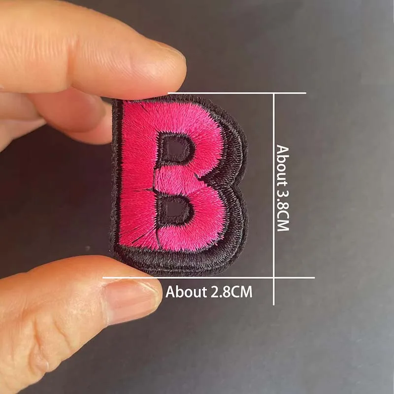 A~Z,26 Colorful Alphabet English Letters Badges Iron On Patches,Fabric Applique Embroidery Clothe Sticker Sewing for Clothing,