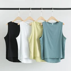 Women Summer Vest Sleeveless Loose Fitness Fashion Undershirt Sports Yoga Breathable Good Quality Casual Tank Tops 3 Colors