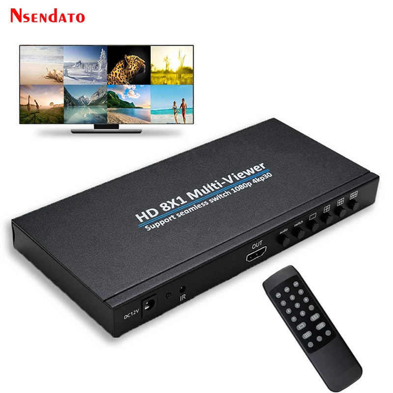 

4K 8x1 HDMI-Compatible Quad Screen Multi-viewer 8 In 1 Out HDMI Multiviewer Seamless Segmentation Switcher HDMI Multi viewer