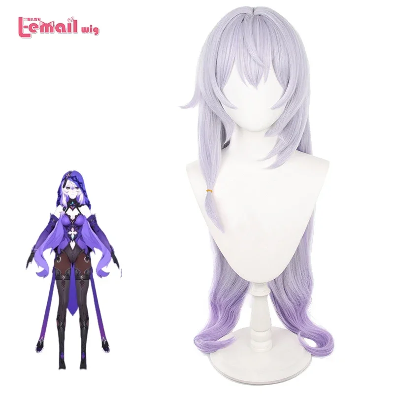 L-email wig Synthetic Hair Game Honkai Star Rail Black Swan Cosplay Wig 95cm Long Gradient Purple Cosplay Wig Heat Resistant Wig