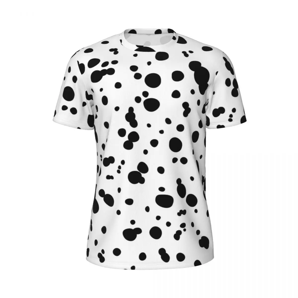 Dalmatian Spots Print T-Shirt Male Animal Dots Y2K Casual Sports T-Shirts Breathable Beach Hippie Tee Shirt Design Oversize Tops