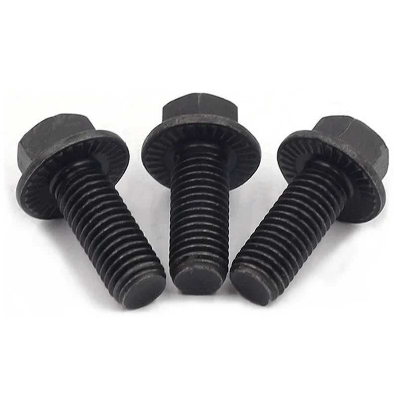 M5 M6 M8 M10 M12 M14 M16 Grade 10.9 High Strength Black Carbon Steel Hexagon Hex Head Flange Screws Bolts