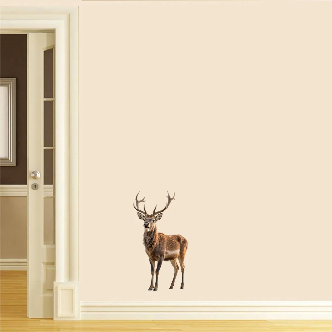 Three Ratels CD283 Elegant Forest Moose Animal Art Wall Decal for Home Decor