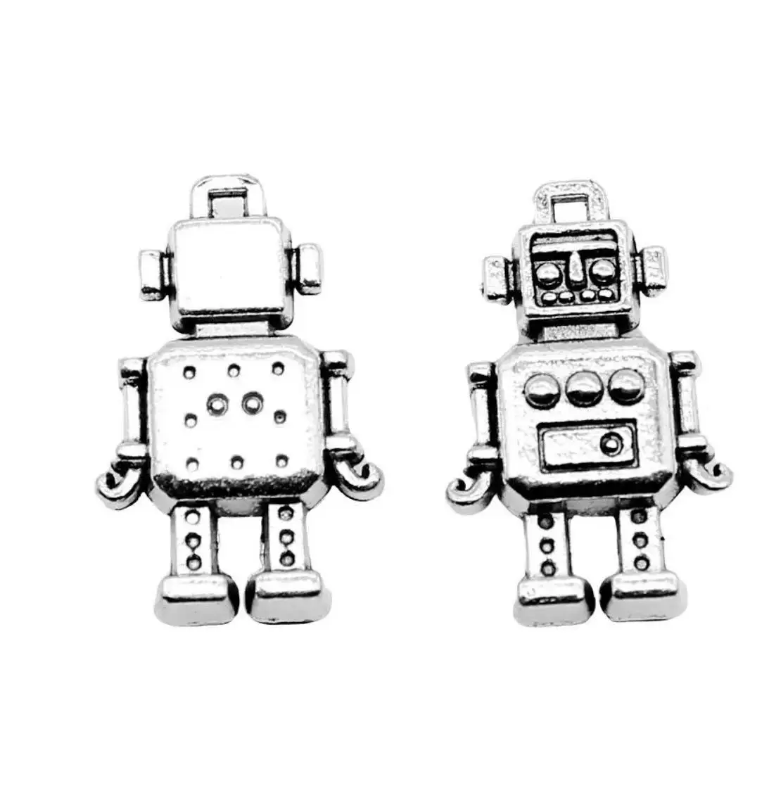 

10pcs 18*12mm Classic Mechanic Robot Pendants For Handmade Accessories Zinc Alloy Metal HW3657