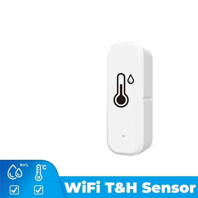ABSQ-Wifi Sensor Temperature Humidity, Indoor Thermometer Hygrometer Monitor Work For Smart Life Home