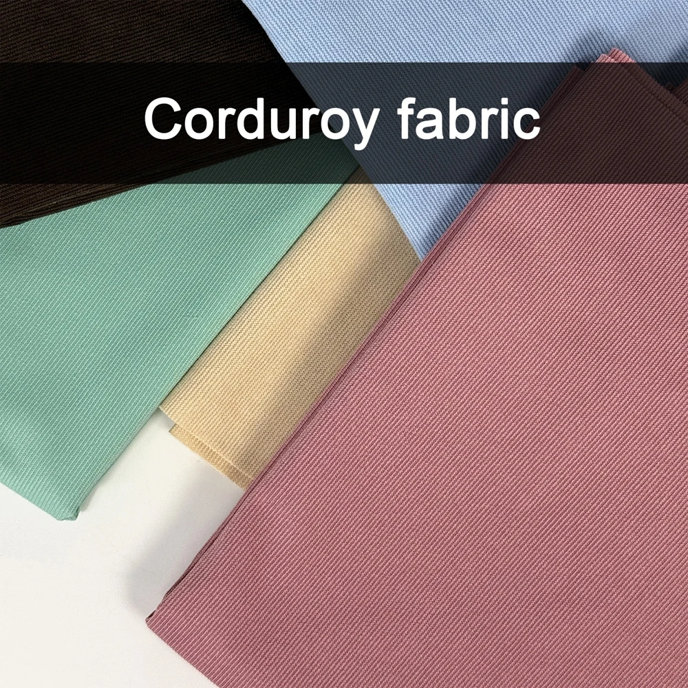 21 Wale Corduroy Fabric 0.6mm Thick Striped Polyester Material 50×150cm For Garment Tailoring Vintage Clothing Handcraft