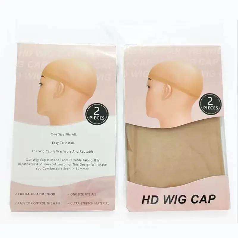Hd Wig Cap for Lace Front Wig Premium Invisible Wig Caps Bald Cap Colorless Transparent To Match Directly To All Skin Tone