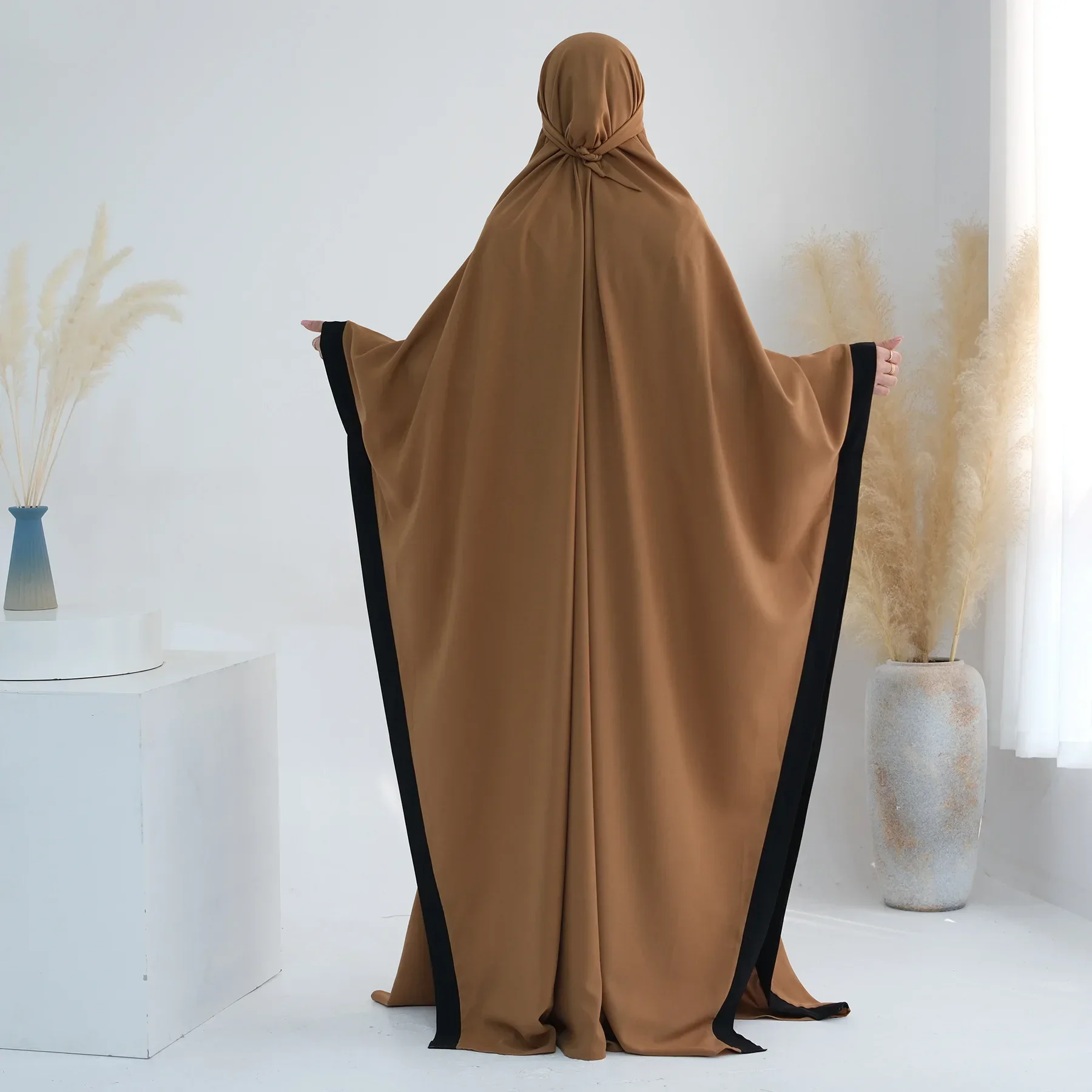 

Eid Djellaba Hooded Abaya Muslim Women Prayer Garment Overhead Kaftan Dubai Turkish Robe Ramadan Islamic Clothing Dress Kebaya