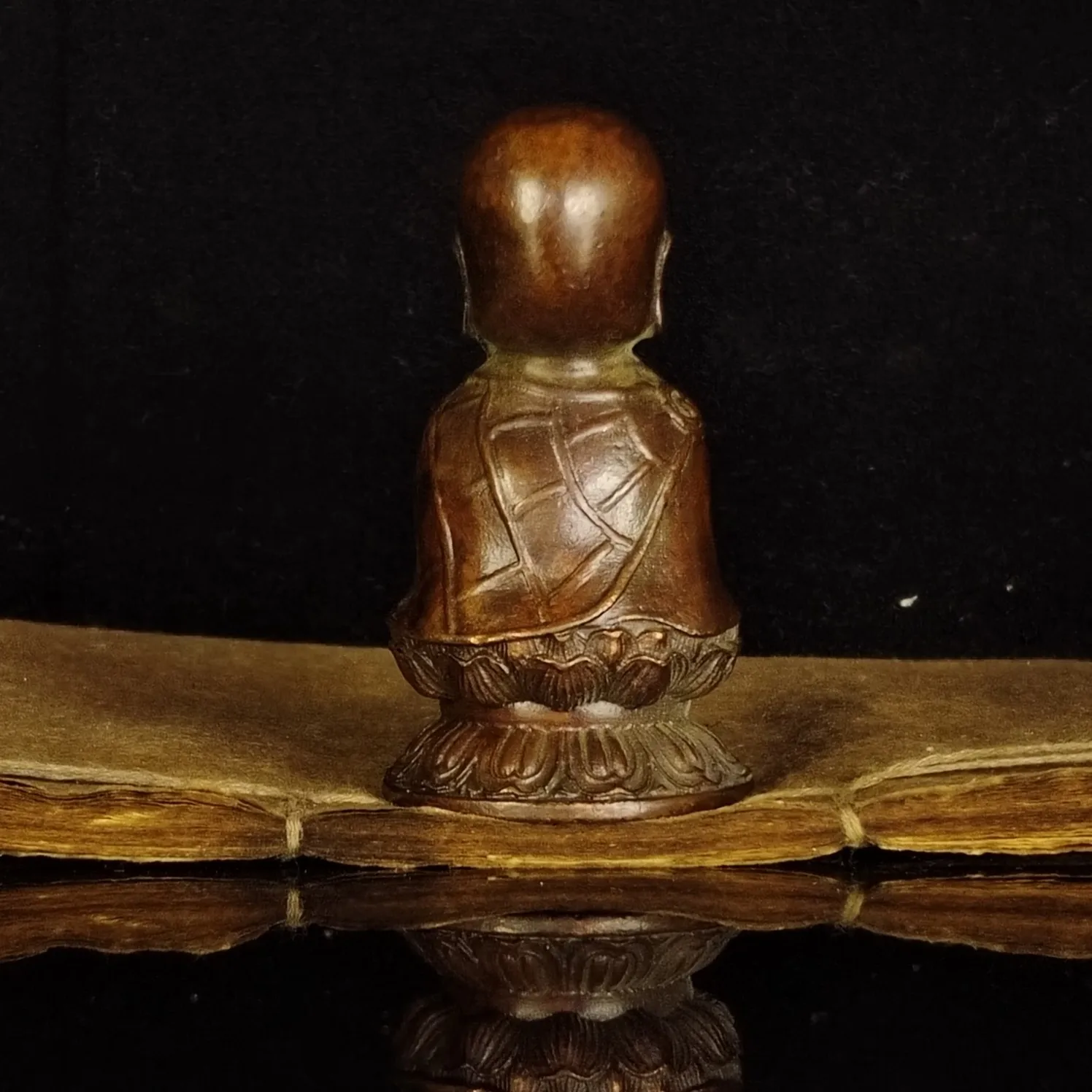 Bronze Buddha Statue Little Monk Statue Tibetan Buddhist Statue Zen Garden Ornament Meditation Home Decor Figurines