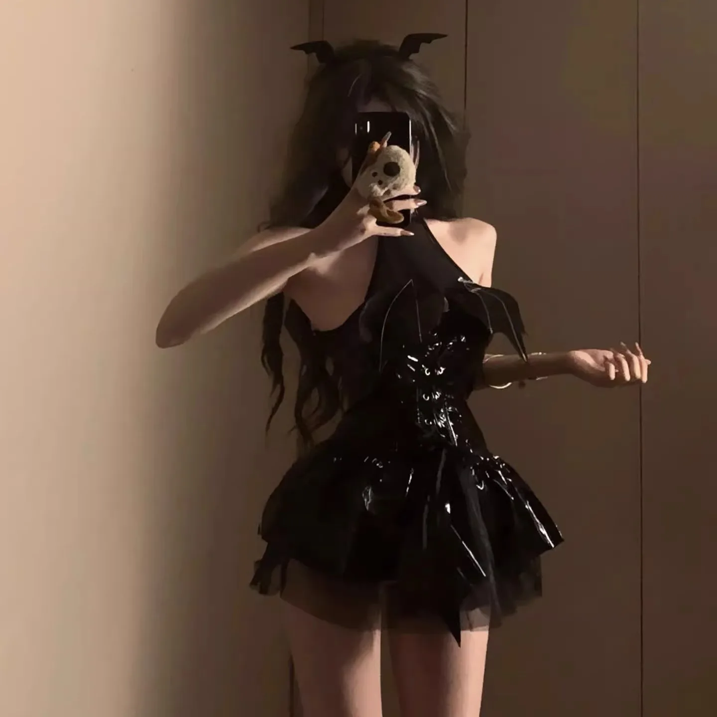 مثير لوهوين الشيطان زي الدكتور الرغبة النقية تنورة جلدية مجموعة وصيفه الشرف متسلق انفجار المرأة Faion الدكتور