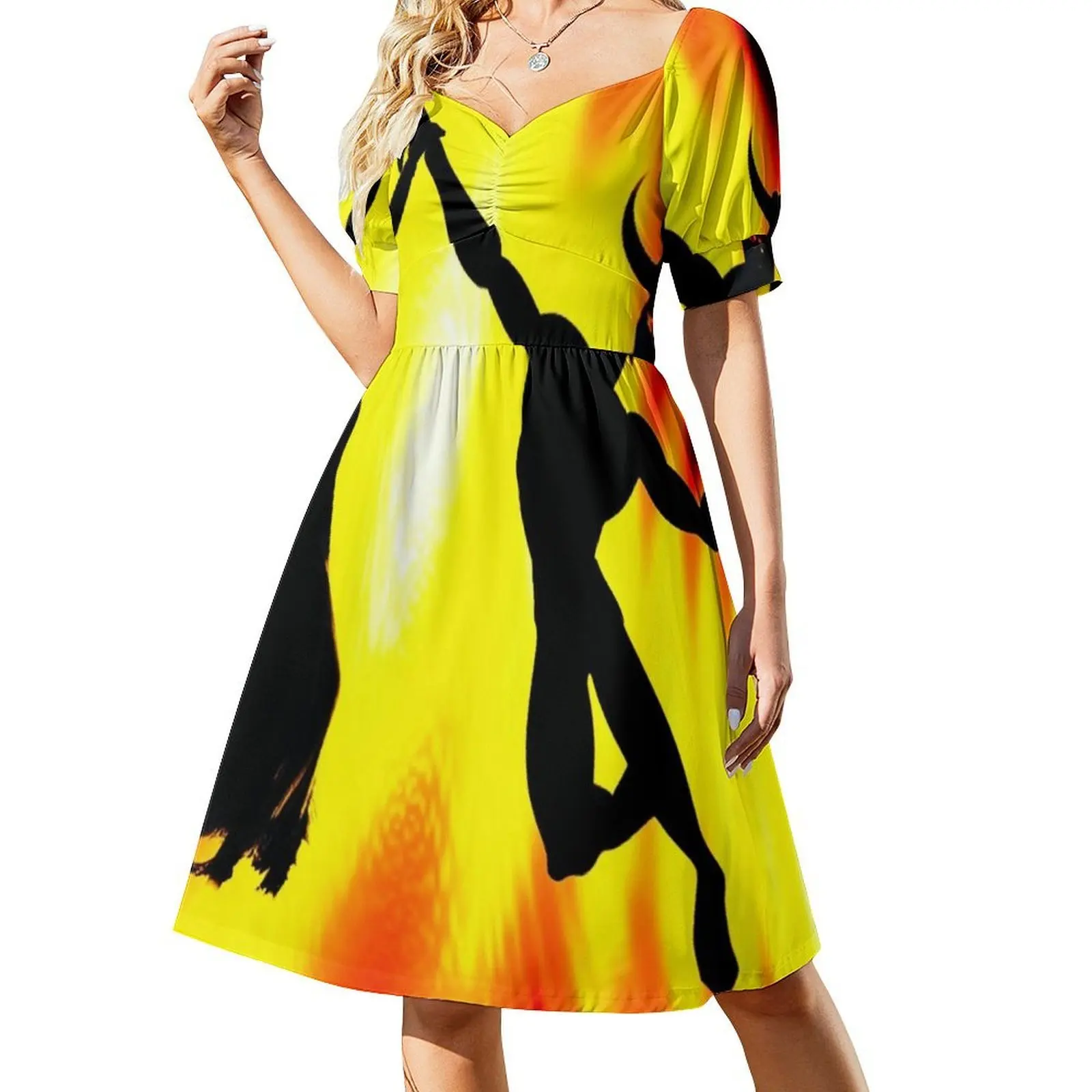 Robe de Style coréen dansant avec le diable pour femmes, tenue élégante et décontractée pour fête ou usage quotidien, arbres, forêt spectaculaire