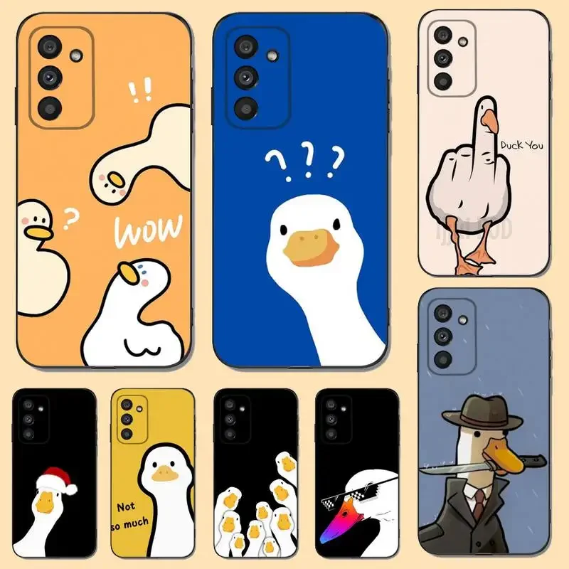 Doubt D-Duck Phone Case For Samsung S23,22,21FE 20,10lite 9,8,5plus 6,7edge Note20,20ultra Black Silicone