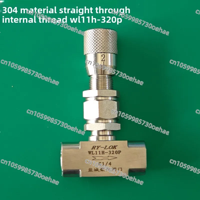 304 Stainless Steel Micro Control Valve G1/4 G3/8G1/2 NPT Needle Valve Flow Fine Control Valve WL11H-320P