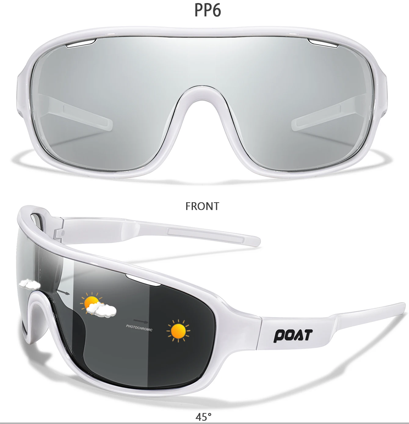 POAT MARKE Männer Frauen Polarisierte Photochrome Outdoor Straße Radfahren Brillen Sport Radfahren Angeln Sonnenbrille Männliche Fahrrad Brille – Detail 8