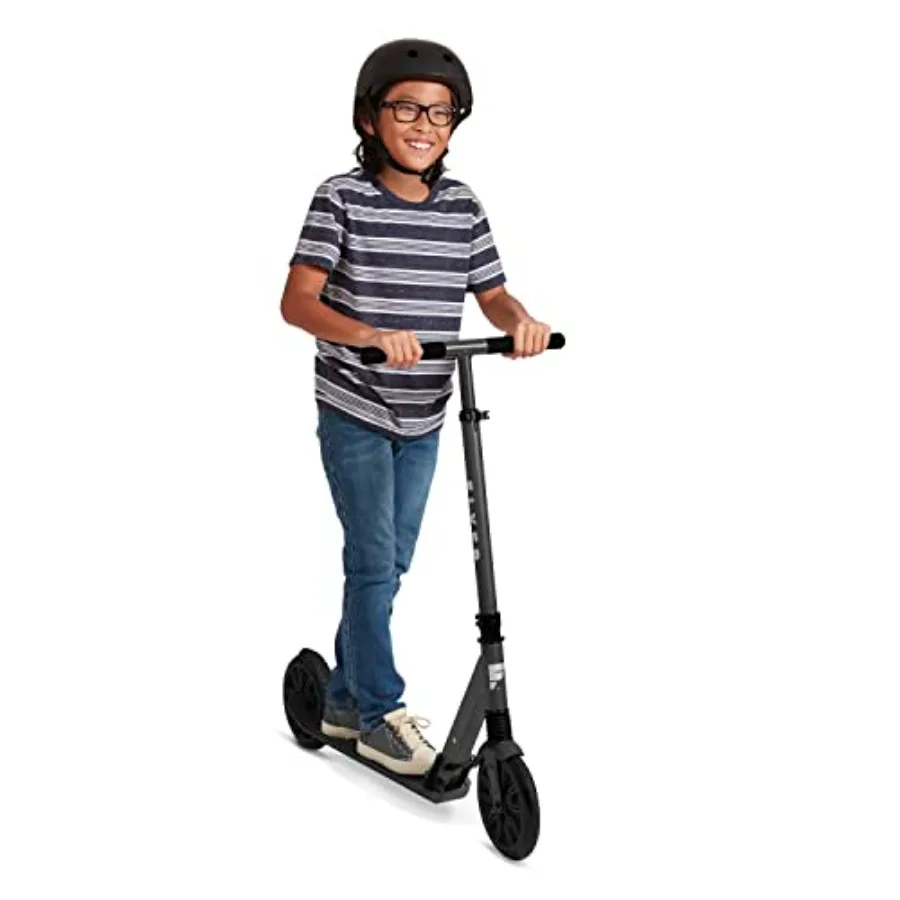 

Flyer Kickstart Max Kick Scooter with Adjustable Handlebars and Foldable Design Black Suitable for Ages 8+ Supports up to 220 l