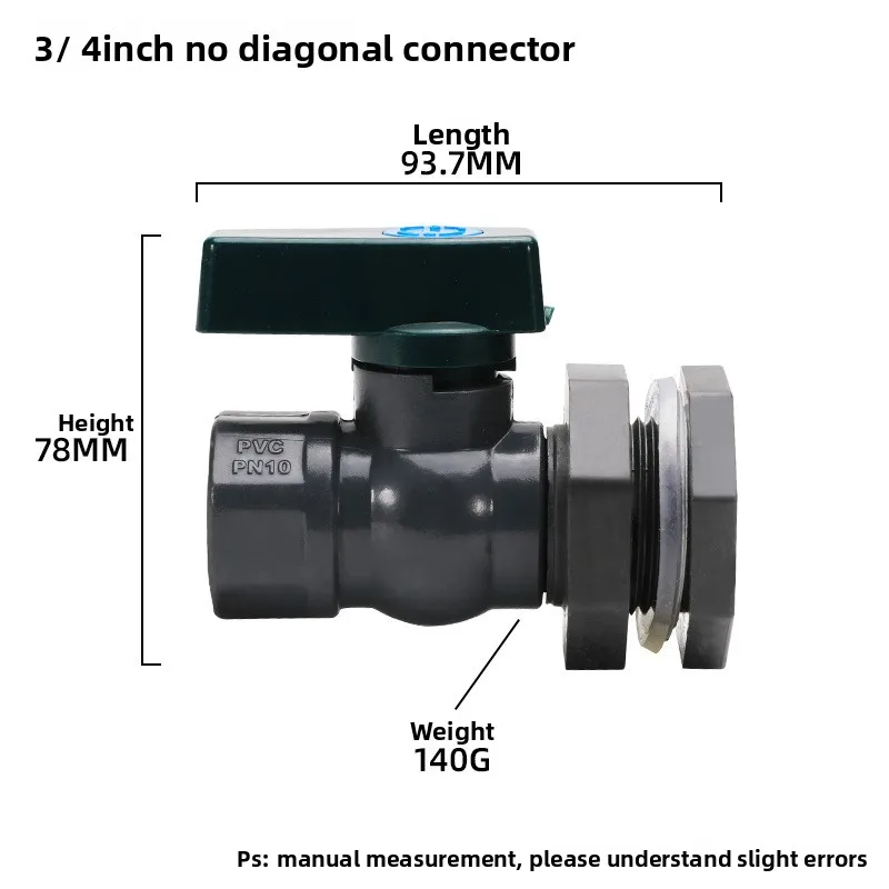 With Bulkhead Fitting Adapter PVC Rain Barrel Diverter Kit 3/4 Inch Rain Barrel Valve Rain Barrel Spigot Kit