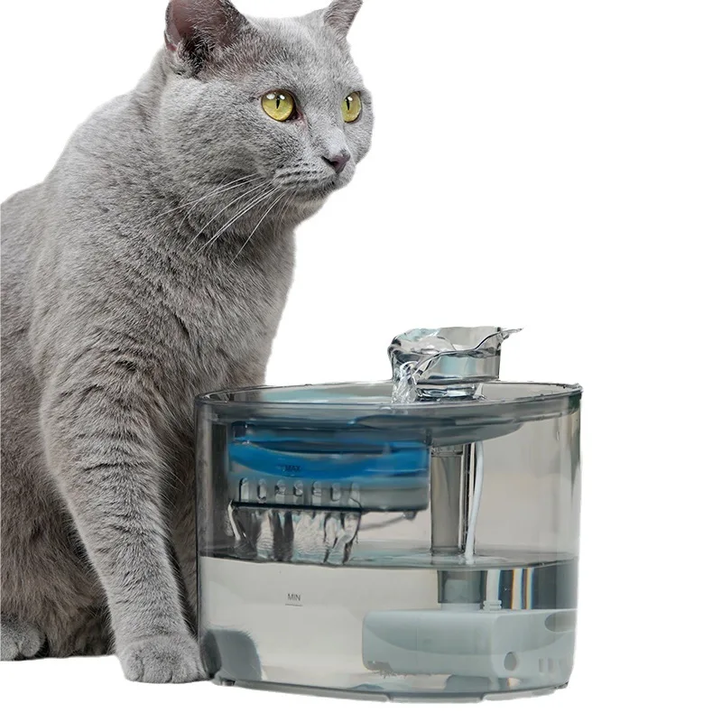 Large Capacity Cat Automatic Circulating Water Dispenser Pet Automatic Water Feeder Mobile Dog Fountain Filtered Water Bowl