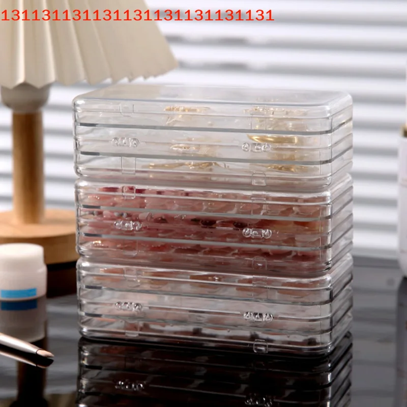 Three-Fold Press-On Nail Storage Boxes Transparent Plastic Nail Storage Box Press-On Nail Organizer For False Nails Display - view 2