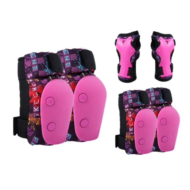 

6Pc Rollerblading Skateboarding For Kid Elbow Knee Pads Wrist Guards Protective Gear Set Sport Outdoor Gift