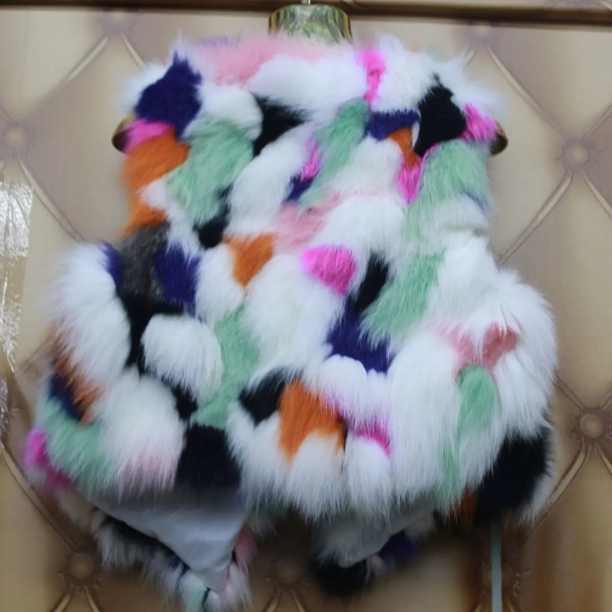 Natural Fox Fur Vest for Women Colorful New Trend Short Waistcoat Autumn