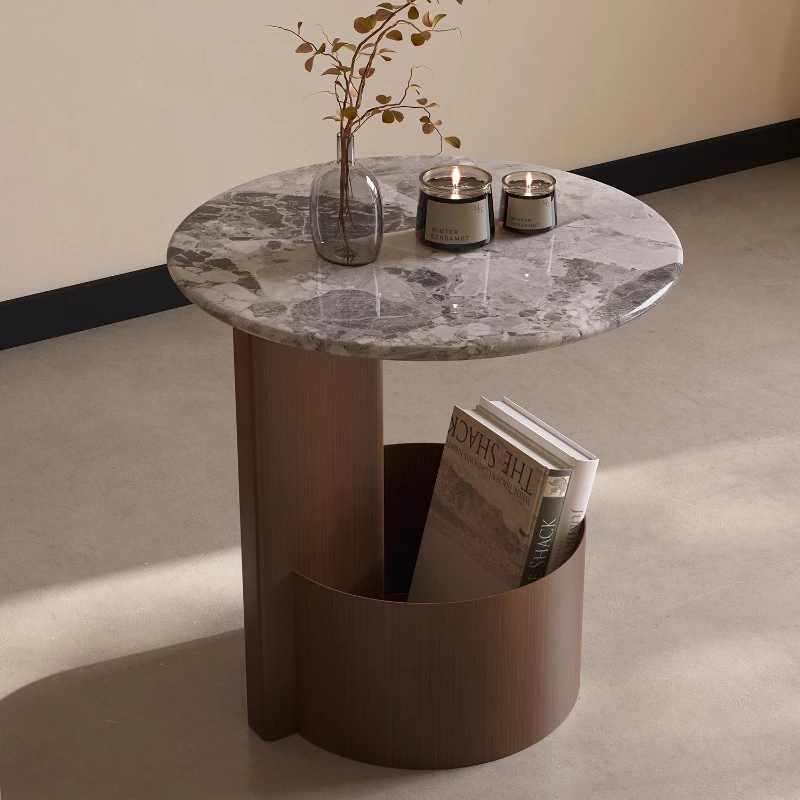 

Luxury Modern Marble Coffee Tables Side Table Living Room Furniture Home Furniture Mini Round Desk Sedentary Corner Tables