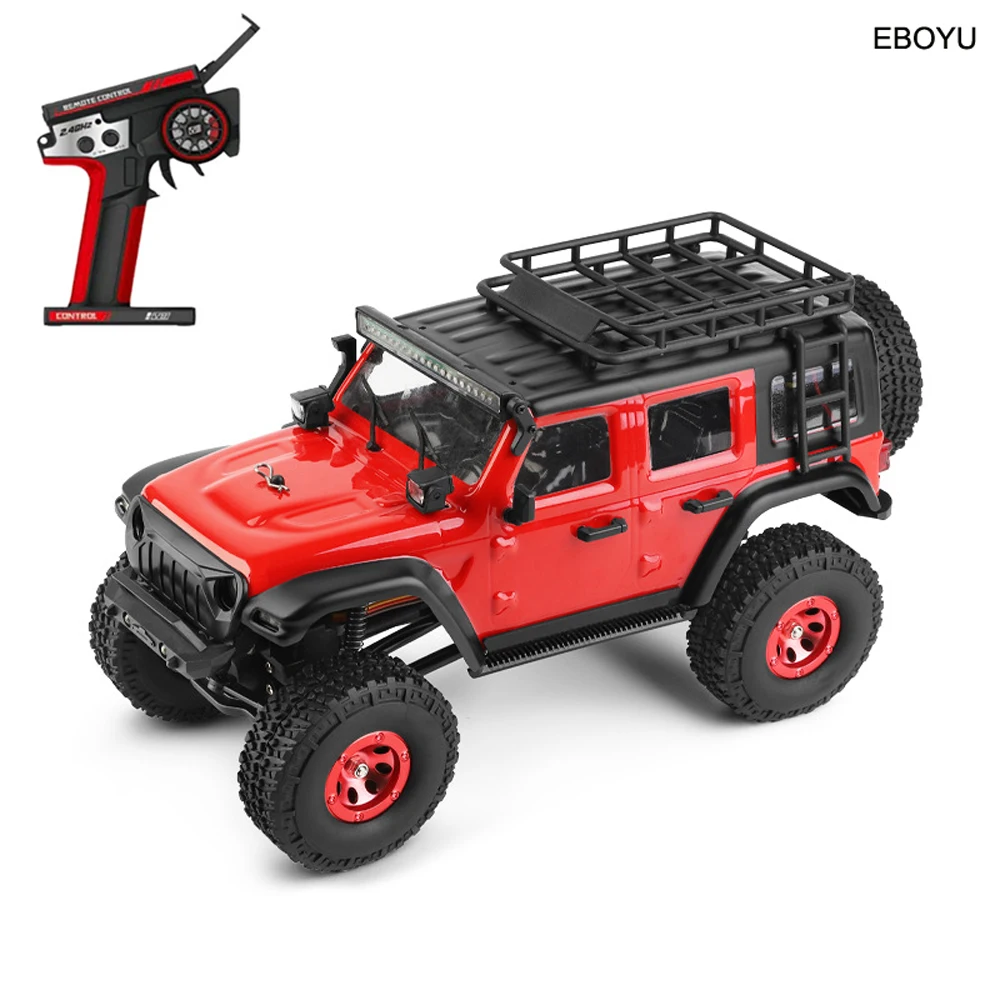 Wltoys 2428 RC Car 1:24 2.4G 4WD RC SUV Rock Crawler Off-Road Climbing Truck LED Light Vehicles Models Toys RTR Gift for Kids