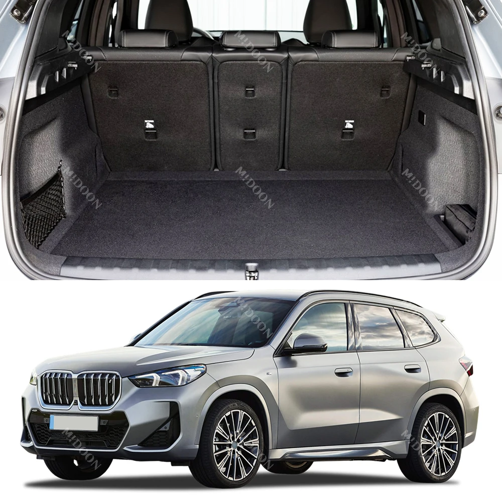 MIDOON For BMW iX1 2023 2024 2025 2026 Car Trunk Mat Cargo Liner PU Leather Full Cover Waterproof Interior Accessories