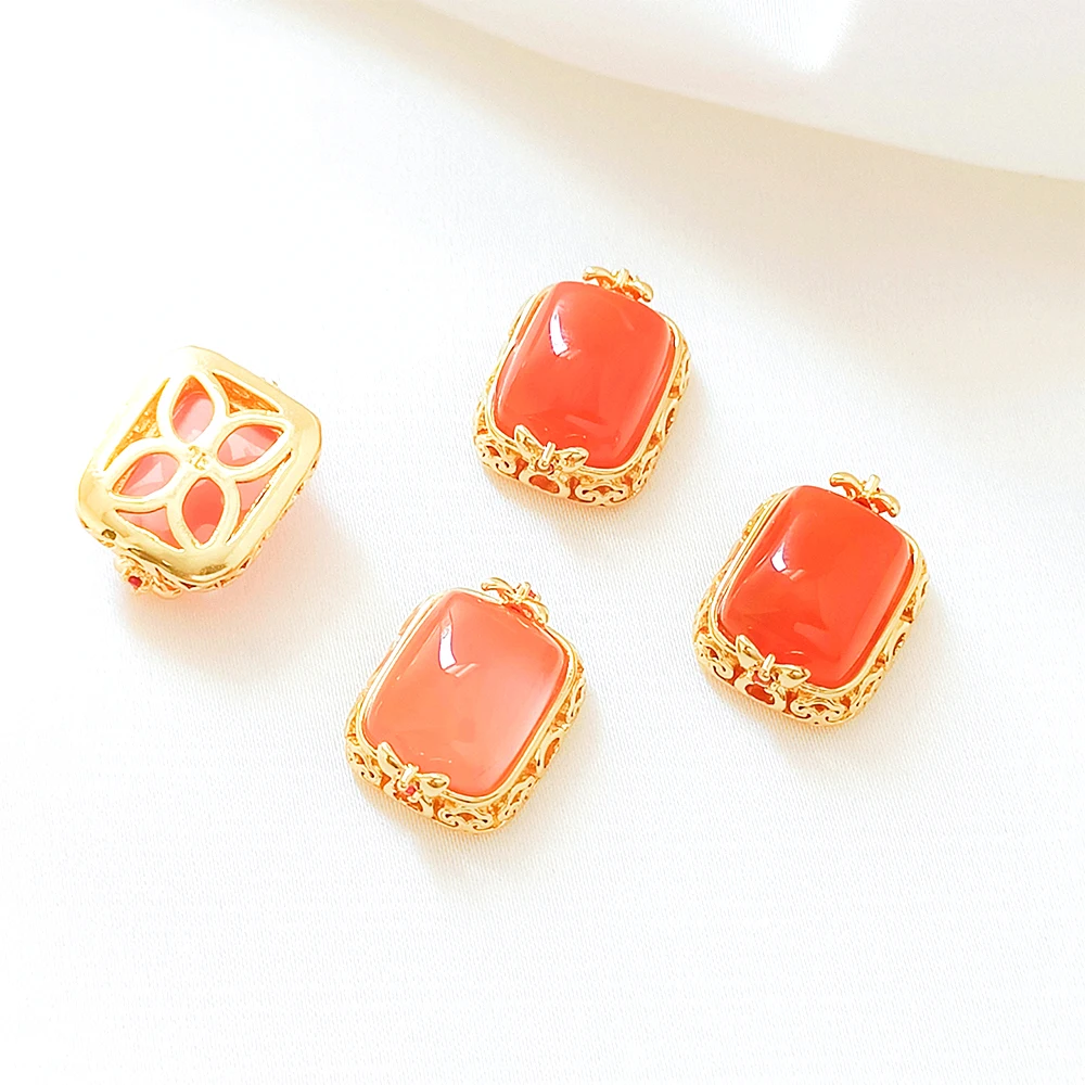 1 PCS Brass Coated Gold Inlaid - Jewelry Making Raw Materials 评论和价格